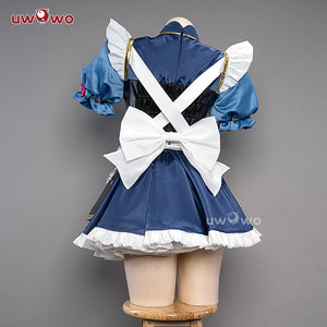 In Stock UWOWO Ayaka Cosplay Maid Costume Impact Fanart Kamisato Ayaka Cute Maid Dress Halloween Costumes Maid Outfit