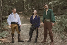 Load image into Gallery viewer, Cotton - Men&#39;s/Women&#39;s Renaissance Faire Shirt- Square Cuff halloween costumes for women  cosplay costumes
