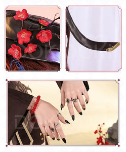IN STOCK Hutao Cosplay Game Genshin Impact Cosplay【Size S-XXL】DokiDoki-SR HuTao Costume Metal Accessories Halloween Plus Size