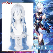 Load image into Gallery viewer, UWOWO Honkai Star Rail Jing Liu Cosplay Wig Belobog Wildfire Butterfly HSR Cosplay JingLiu Long Hair Halloween Wig
