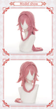 Load image into Gallery viewer, UWOWO Yae Miko Cosplay Wig Genshin Impact Inazuma Yae Miko Cosplay Hair 80cm Pink Long Hair Heat Resistant Halloween Cosplay Wig
