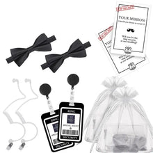 Load image into Gallery viewer, Security Guard Cosplay Costume including Black Glasses Earpiece And Neck Tie
