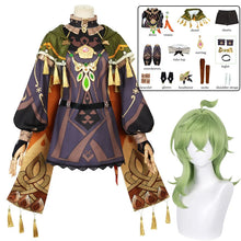 Load image into Gallery viewer, Collei Genshin Cosplay Costume Anime Game Uniform Collei Wig Halloween Party Role Play Outfit for Women
