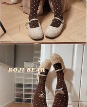 Load image into Gallery viewer, Japanese Little Bear Polka Dot Bow Lolita Socks Women Autumn Winter knee-high Socks Thick Combed Cotton Kawaii Slimming Stocking
