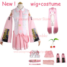 Load image into Gallery viewer, NEW Pink Miku Cosplay Costume Clothes Hatsune Miku MIKU Anime Cosplay Costume JK Skirt Pink Miku Suit Wig Accessories Halloween
