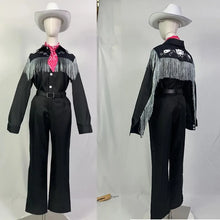 Load image into Gallery viewer, KEN Cosplay Costume with Hat Cowboy With Scarf Western Long Sleeve Fringe Shirt Halloween Cosplay For Mens B

