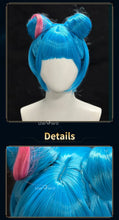 Load image into Gallery viewer, IN STOCK UWOWO Jinx Wig Gme LOL Jinx Buns Hair Arcane S2 Powder/Jinx Alternative Universe AU Cosplay wig Blue Hair

