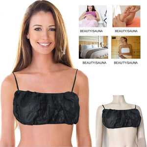 10pcs Womens Disposable Bras Individually Non-woven Fabric Tops Lightweight Spa Salon Top Garment Underwear for Sunless Tanning