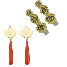 Load image into Gallery viewer, 2PCS Anime The Apothecary Diaries Maomao Headdress Cosplay Alloy Flower Hair Clip Props Headwear Accessories women Jewelry Gift
