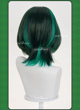 Load image into Gallery viewer, UWOWO Nefer Wig Game Genshin impact Nefer Cosplay Wig Short Hair Green Hair Halloween Wig
