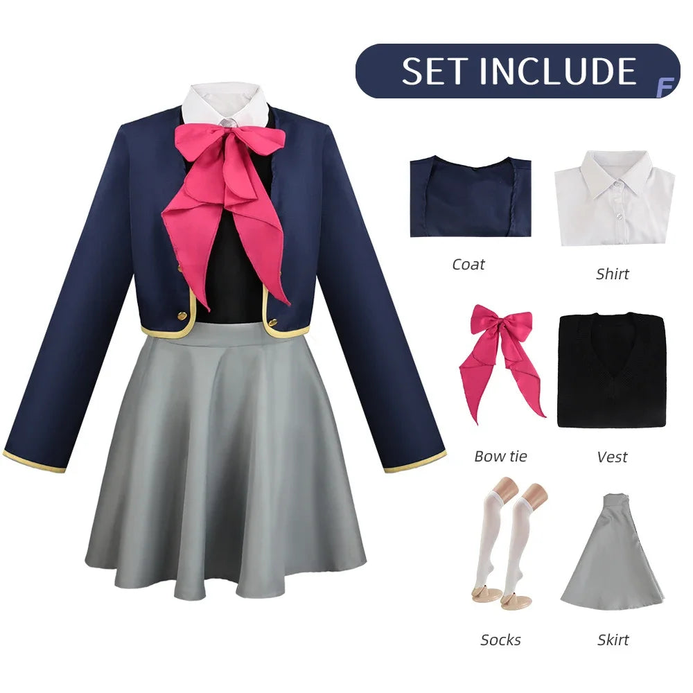 Hoshino Rubii Cosplay  Costume OSHI NO KO Carnival Uniform Wig Akuamarin Anime Halloween Costumes Women Anime