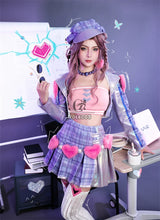 Load image into Gallery viewer, ROLECOS LOL Heartache &amp; Heartthrob Caitlyn Cosplay Costume LOL Valentine's Day New Skin Women Cosplay Costume Halloween Full Set
