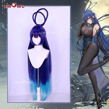 Load image into Gallery viewer, UWOWO Game Azur Lane New Jersey Dancing in the Moonlight Gown Boudoir Cosplay Wig Long Blue Hair Halloween Wig
