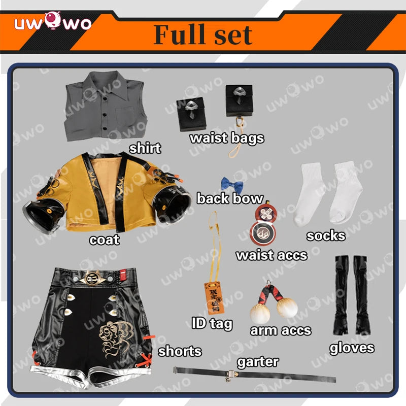 UWOWO Ju Fufu Cosplay Collab Series: Game Zenless Zone Zero ZZZ Ju Fufu Cosplay Costume with Tail S-XL Halloween Costume