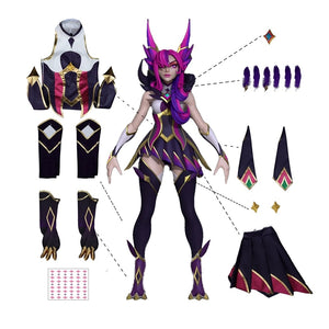 ROLECOS LOL Star Guardian Xayah Cosplay Costume Game LOL Xayah Cosplay Halloween Costumes for Women Cos Outfit
