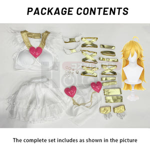 HOLOUN Panty & Stocking with Garterbelt Anime Panty Anarchy Cosplay Costume Wig Top Skirt  Cos Convention Daily Wear Halloween