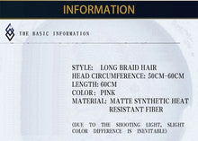 Load image into Gallery viewer, UWOWO Astolfoo Cosplay Wig 60cm Long Pink Braid Hair
