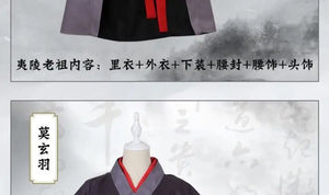 Grandmaster Of Demonic Cultivation Wei Wuxian Yi Ling Jiang Cheng Jiang Yan Li Lan Wangji Cospaly Costume Han Fu Halloween
