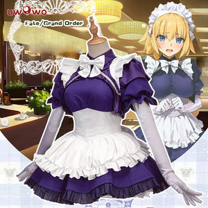 UWOWO Jeanne D'Arc Cosplay Maid Dress Anime Fate/Grand Order Joan of Arc Cosplay Costume Women Halloween Maid Costumes Outfits