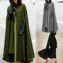 Load image into Gallery viewer, Cosplay Vintage Medieval Gothic Creed Hooded Cloak Thin Coat Women Vampire Devil Capes Pirate Robes
