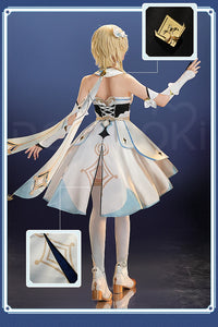 IN STOCK Traveler Lumine Cosplay Costume Game Genshin Impact【S-2XL】DokiDoki-SSR Lumine Cosplay Wig Shoes Halloween Plus Size