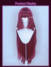 Load image into Gallery viewer, UWOWO Scathach Wig Game Fatee/Grandd Order Scathach Stage 3 Cosplay Wig Long Dark Red Hair Halloween Wig
