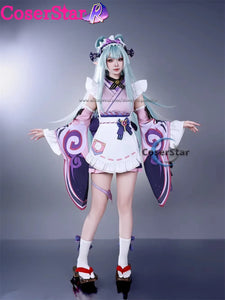 CoserStar-R Game GenshinImpact Mizuki Yumemizuki Cosplay Costume Yumemizuki Mizuki Cosplay Dress Comic Animation Party Wig Shoes