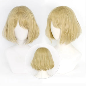 Biohazard Resistant 4 Remake Ashley Graham Evill Cosplay Wig Heat Synthetic Hair Halloween Accessories Carnival Disguise Props