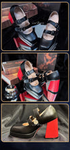 Load image into Gallery viewer, UWOWO  Game Zenless Zone Zero Cosplay /ZZZ Cosplay Ellen Joe Maid Cosplay Shoes Black Red High Heel Shoes Size 35-45
