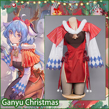 Load image into Gallery viewer, In Stock UWOWO Christmas Ganyu Cosplay Game Genshin Impact Fanart Cos Ganyu Costume Halloween Carnival Cosplay Outfits Role Play
