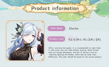 Load image into Gallery viewer, Frostflower Dew Shenhe Cosplay Costume Genshin Impact Adult Uniform Wig Anime Halloween Costumes Women Game Character Outfit
