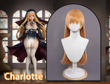 Load image into Gallery viewer, IN STOCK UWOWO NSFW 18+ Original Character Charlotte Nun Figure Sister Cosplay Wig Wig 70cm Orange Hair For Women
