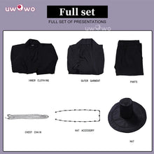 Load image into Gallery viewer, UWOWO Saja Boys Cosplay Collab Series: Kpop Huntrix Saja Boys ‘You Idol’ Jinu Black Cosplay Costume XS-3XL Halloween Costume
