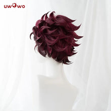 Load image into Gallery viewer, Tanjirouu Cosplay Wig 25cm Short Yellow Orange Gradient Demonn Slaying Hair
