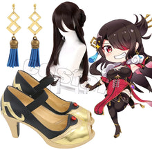 Load image into Gallery viewer, Genshin Impact Beidou Cosplay Boots Shoes Wigs Cosplay Anime Game Bei Dou Earrings Genshin Party Carnival Costume For Women
