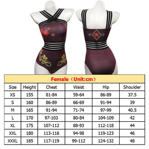 Ganyu Hutao Wanderer Nilou Yae Miko Keqing Swimsuit Cosplay Genshin Impact Costume Women Bikini Outfits Halloween Carnival Suit