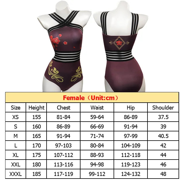 Ganyu Hutao Wanderer Nilou Yae Miko Keqing Swimsuit Cosplay Genshin Impact Costume Women Bikini Outfits Halloween Carnival Suit