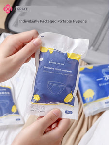 Grace Disposable Underwear Men Cotton Boxer plus Size Travel Business Trip Daily Disposable Wash-Free Travel Pure Cotton Shorts