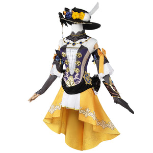 Genshin Impact Navia Cosplay Costume  Full Set With Hat Cosplay for Women Dress Uniform Halloween Outfit Uniform Navia Cosplay