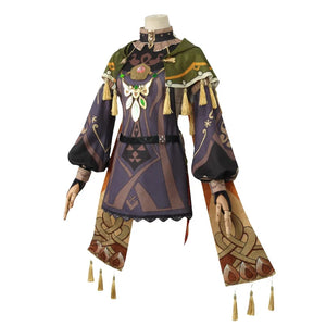 Collei Genshin Cosplay Costume Anime Game Uniform Collei Wig Halloween Party Role Play Outfit for Women