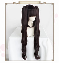 Load image into Gallery viewer, UWOWO Chocola Cosplay Wig 80cm Long Twin-tail Chocola/Chocolate Hair Matte Synthetic Heat Resistant Fiber
