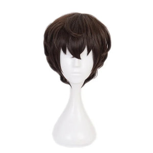 Dazai Osamu Cosplay Costume Bungo Stray Dogs Man and Woman Trench Coat Black Uniform Suits Unisex Wig Accessories