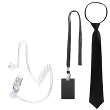 Load image into Gallery viewer, Security Guard Cosplay Costume including Black Glasses Earpiece And Neck Tie
