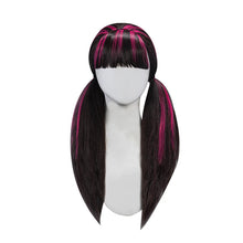 Load image into Gallery viewer, IN STOCK UWOWO Draculauraa Cosplay Wig  Long Hair 60CM Long Black Pink Wig Heat Resistant Halloween Cosplay Outfit Wig
