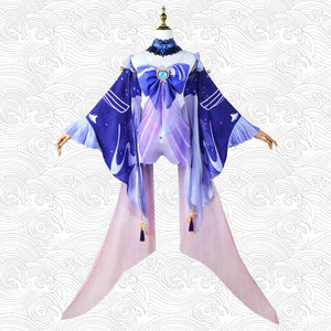 Genshin Impact Cosplay Sangonomiya Kokomi Game Cosplay Costumes Wig Shoes Hat Anime Suits Halloween Party Disfraz Mujer Women