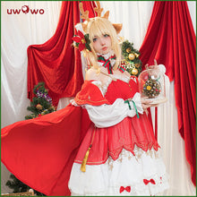 Load image into Gallery viewer, LAST BATCH  UWOWO Traveler Lumine Cosplay Costume Genshin Impact Cosplay Fanart: Christmas Costume Halloween Outfit Full Set
