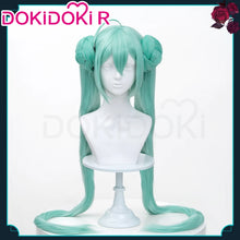 Load image into Gallery viewer, MIKUU Cosplay Costume Game Cosplay DokiDoki-R Mikku Cosplay Women Cute Black Green Lolita Dress Costume Mikuu Cosplay Wig
