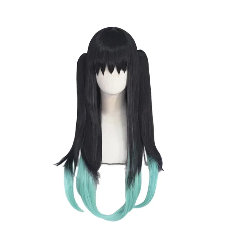 UWOWO Muichiro Cosplay Wig Tokitou Muichiroo Cosplay Hair Wigs 48cm Black-Gradient Long Wig Halloween