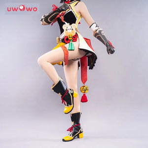 In Stock UWOWO Xiangling Cosplay Costume S-3XL Hot Game Genshin Impact Cosplay Exquisite Delicacy New Outfit Halloween Costumes
