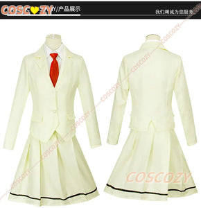 Anime WataMote Tomoko Kuroki Cosplay Costume Women Yellow Jk Skirt High School Convention Uniform Socks Tie Set